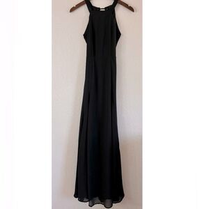Lulus High Neck, Corset-Tied Back, Full-Length Dress XS